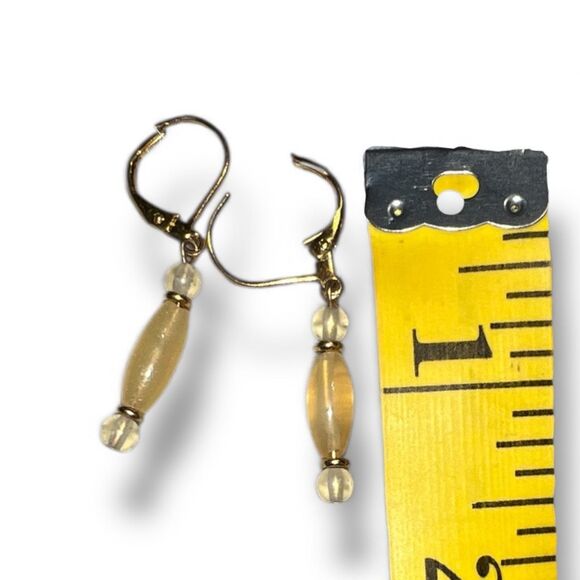 Bundle Sale 3 for $15 | Gold-Tone Leverbacks – Translucent Beads - Picture 3 of 7